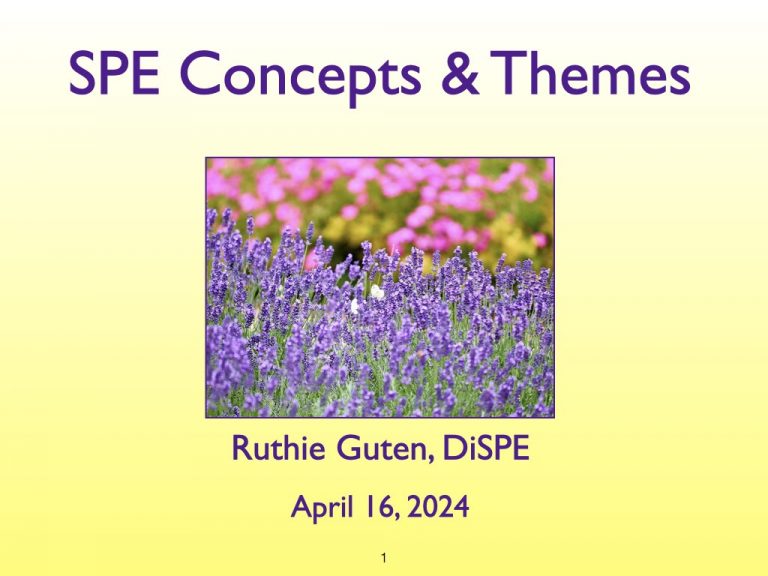 SPE Concepts and Themes – Part 2